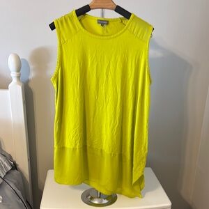 Vince Camuto Neon Yellow Sleeveless Tank Top